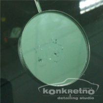 Ремонт двойных больших сколов на стекле автомобиля