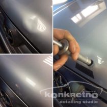 Ремонт вмятины на капоте Toyota