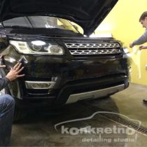 Оклейка пленкой бампера Range Rover